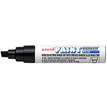 Rotulador Permanente de Pintura UNI PX-30, Punta Corta 4-8,5 mm, Color Negro (Pack de 6)