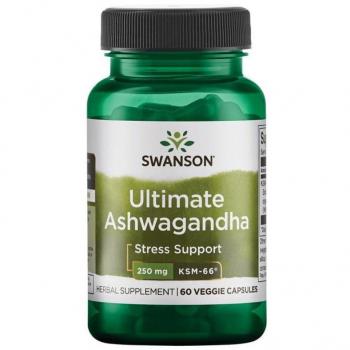 Swanson Ashwagandha Ultimate KSM-66, 250 mg, 60 cápsulas vegetales