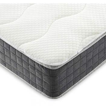 Topper Viscoelástico Blanco 105x190 cm Hipoalergénico y Transpirable con Aloe Vera
