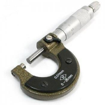 sourcing map Medir 0-25mm 0,01 mm calibre micrómetro de exteriores métricas