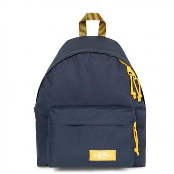 Mochila Eastpak Padded Pak'r Kontrast Stripe Marine 24L azul oscuro amarillo brillante