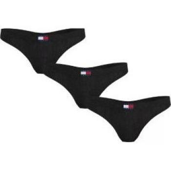 Pack de tres tangas logotipo negro Tommy Jeans para mujer