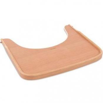 Bandeja de Madera Alpha para Trona Evolutiva, Natural, con Borde Elevado y Superficie Lisa