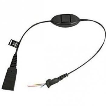 Cable Jabra QD de 3.5mm con función Mute para Ascom