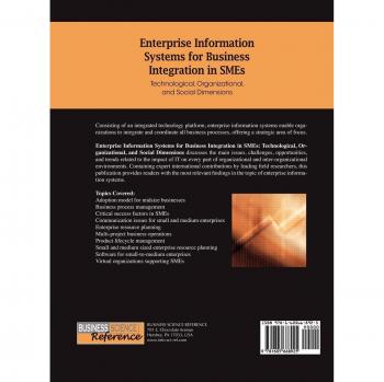 Sistemas de Información Empresarial para la Integración de Negocios en PYMES: Dimensiones Tecnológicas, Organizacionales y Sociales (Serie Avances en Gestión de Recursos de Información)
