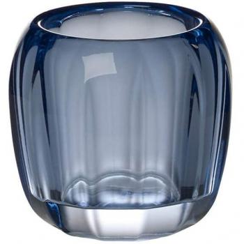 Villeroy & Boch Coloured DeLight Portavelas Winter Sky, 7 cm, Cristal, Azul