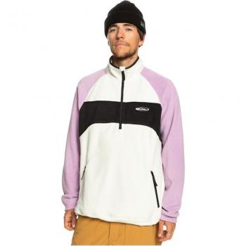 Chaqueta de hombre Quiksilver Powder Chaser blanca, negra y lila claro - M