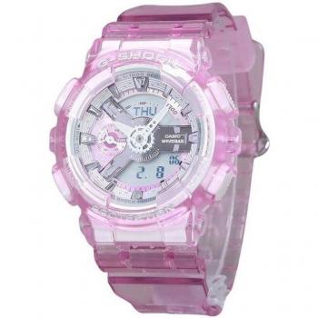 Casio G-Shock Women's Analog Digital Virtual Worlds Translucent Pink Multicolor Quartz Watch GMA-S110VW-4A 200M