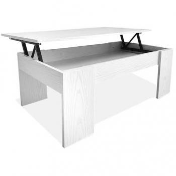 Mesa de Centro Elevable Multifuncional Nyana Home 90x50x36 cm | Almacenaje Oculto | Tablero Elevable para Comer, Leer o Trabajar | Melamina Resistente y Fácil de Limpiar | Diseño Moderno