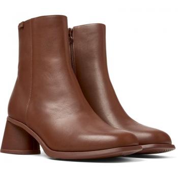 CAMPER Kiara - Women's Ankle Boots in Smooth Leather with Heel - Red, Size 36