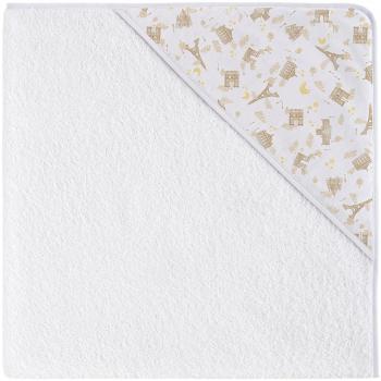 Eiffel Baby Capa de Baño Bebe. Toalla de Rizo con Capucha. 100% Algodón Natural. Calidad Diseño Estamapado Infantil. Tamaños 80 x 80 cm. Absorbente Suave Duradera. Francia Color Beige