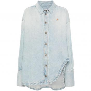 The Attico Women's Light Blue Denim Shirt, Size 40, 247WCB68D049176