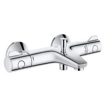 Grifo termostático para ducha o bañera Grohtherm 800 - GROHE, modelo 34567000, con tecnología de control de temperatura, acabado cromado brillante, sistema de seguridad contra quemaduras a 38°C, diseño