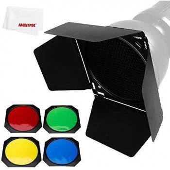 Godox BD-04 Kit de Viseras con Nido de Abejas y Filtros