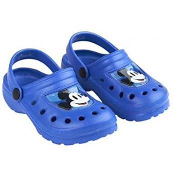Zuecos Clogs Mickey Mouse Happy Azul Niño - Zuecos de Playa Mickey Mouse Azul 28-29 - Zuecos de Mickey Mouse - Color Azul - Talla 28/29 - Estampado Impreso en el Frontal