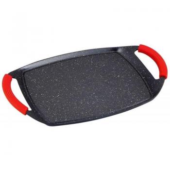 Plancha de asar 36cm con revestimiento de piedra antiadherente Royal Crown, libre de PFOA, apta para todo tipo de cocinas