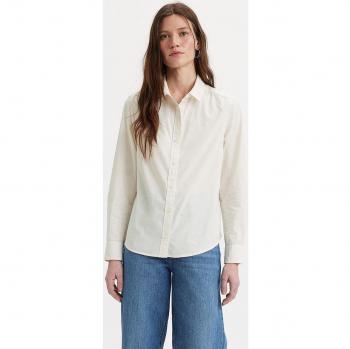 Levi's Camisa Clásica de Manga Larga para Mujer en Blanco