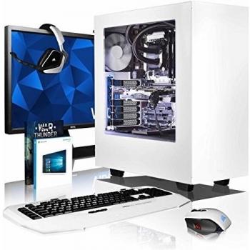 VIBOX Rapture L570-321 Paquet Gaming PC - 3,9GHz Intel i5 Quad Core CPU, GTX 1070 GPU, Extremo, Ordenador de sobremesa Gaming con enfriador por agua, Cupón de juego de Warthunder de 30€, con monitor, Windows 10