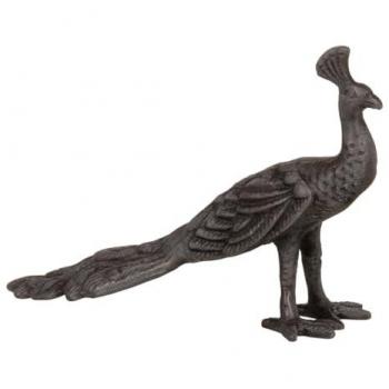 Figura Decorativa Pavo Real Gris 19 x 6 x 13 cm