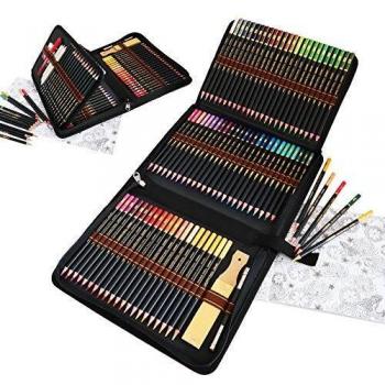 lapices colores profesionales,dibujos a lapiz con color y Herramientas de dibujo,96 kit para dibujar a lapiz perfecto para colorear libros y aulas.