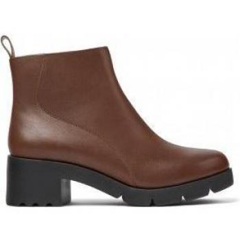 Camper Wanda Women's Ankle Boots - Brown Smooth Leather, Size 39