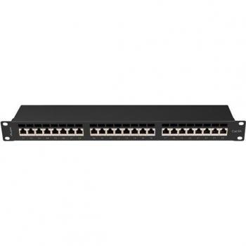 PATCH PANEL 24 PORT 1U 19 CAT.6A FTP BLACK LANBERG