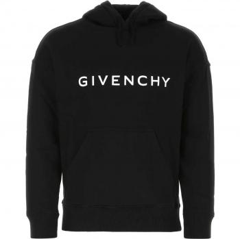 Givenchy Men's Archetype Cotton Hoodie with Logo in Black, Size XL