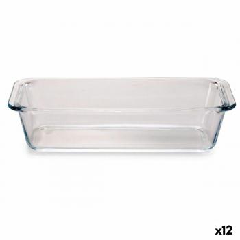 Bandeja para Horno Borcam Bizcocho con Asas Transparente 1,63 L - Vidrio de Borosilicato (12 Unidades)