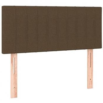 Cabecero con LED de tela marrón oscuro 80x5x78/88 cm