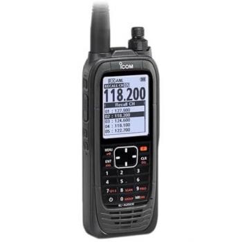 Icom IC-A25CE - Walkie Talkie VHF Aeronáutico Portátil con Pantalla LCD, Función de Grabación de Voz, GPS Integrado, Conectividad Bluetooth y Batería de Larga Duración