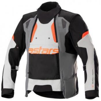 Alpinestars Halo Drystar Textile Motorcycle Jacket - Large - Dark Grey / Ice Grey / Black with Fluorescent Red Accents