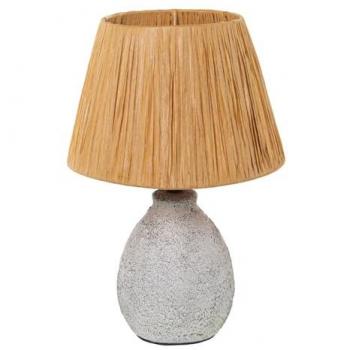 Lámpara de mesa Alexandra House Living Blanco Marrón Cerámica 60 W 23 x 33 x 23 cm