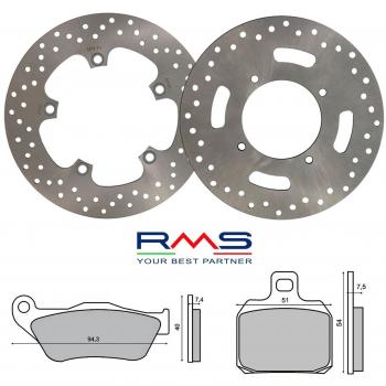 RMS - Kit de freno completo, pastillas y discos de freno, para Yamaha X-Max 125 2006/2009