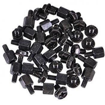 Phobya 6mm Mainboard Screw Kit - 40 Pieces, Black Case Fasteners