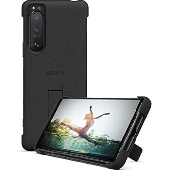 Elegante Funda con Soporte para Xperia 5 III, Color Negro