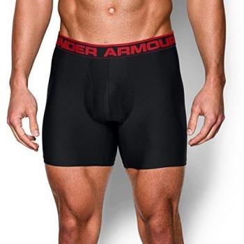 Under Armour O Series - Boxerjock de 15,24 cm, paquete de 2 unidades, color negro y negro, M