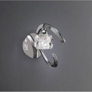 Aplique de pared Ice con interruptor 1 bombilla G9 ECO, cromo pulido