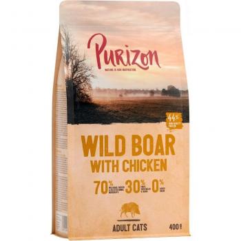 Purizon Adult Cat Food with Wild Boar and Chicken - 2 x 400g Special Price Pack