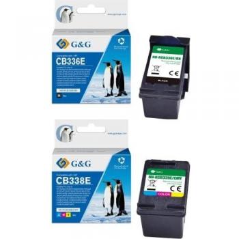 350XL 351XL Pack 2 Cartuchos de Tinta G&G Compatible con HP 350XL 351XL CB335EE / CB336EE, CB337EE