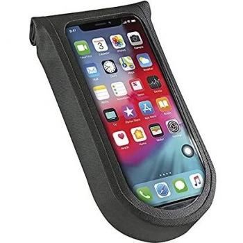 Bolsa para bicicleta KLICKFIX Tour M para smartphone (9x4.5x19.5 cm) con adaptador y soporte giratorio, compatible hasta 8.5x16.5 cm