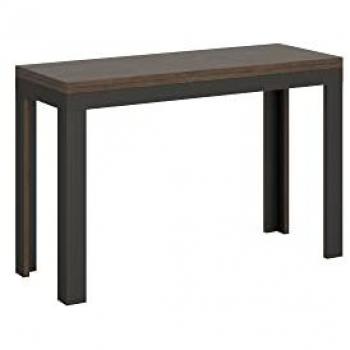 Mesa Abatible 120x45/90 cm Línea Double Nogal con Estructura Antracita