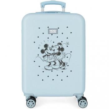 Maleta de cabina Disney Mickey y Minnie Kisses 35L Azul Claro