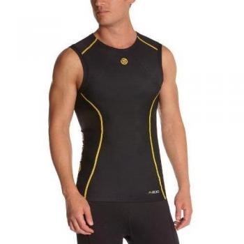 SKINS A200 Top sin mangas Hombre negro/amarillo S