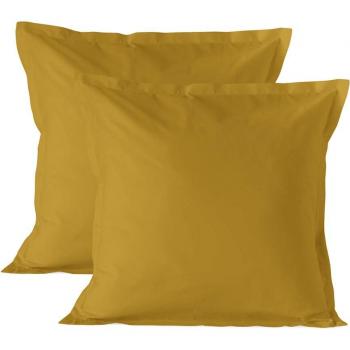 Funda de Almohada Básica Mostaza 50 x 75 cm (Pack de 2 Unidades)