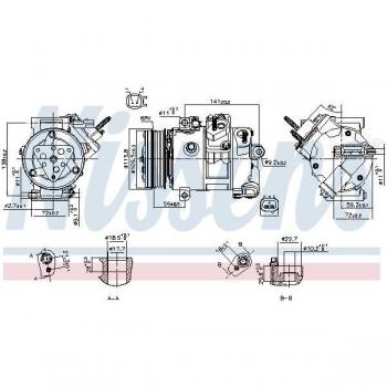 Compresor de aire acondicionado NISSENS 890772