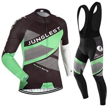 (Cojín 3D)(traje(Forro polar & tirante negro) tamaño:L) Hombre Ciclismo Ropa Maillots Pantalones pantalón Set Conjunto jerseys