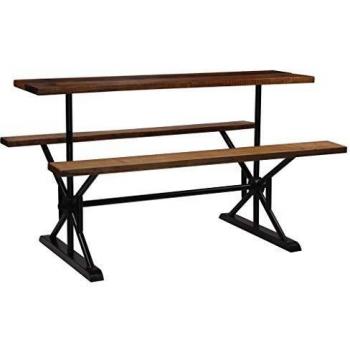 vidaXL Mesa Bar con Bancos 180x50x107 Madera Reciclada Mesilla Taburete Mueble