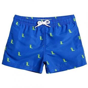 MaaMgic Bañador Niño Troncos de Natación Secado rápido Interior de Malla Pantalones Cortos Impresos,Azul 2,4 años