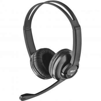 Trust Zaia - Auriculares con micrófono para PC, Color Negro