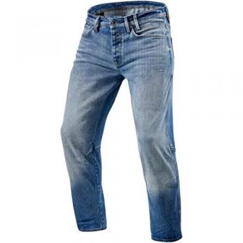 REV'IT! Vaqueros de Moto Salt TF Azul Medio Desgastado - Vaqueros de moto, color azul medio desgastado, modelo Salt TF, talla 30